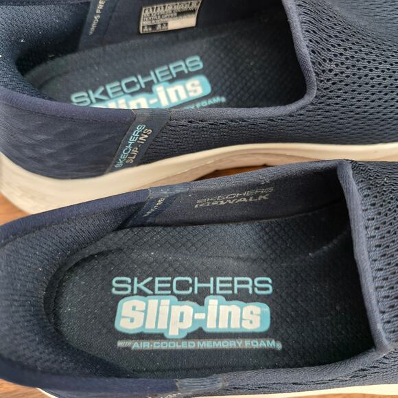 Skechers Slip-ins Shoes Womens 6.5 Wide Navy Go Walk Hands Free Walking Sneakers - Picture 6 of 8